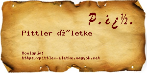 Pittler Életke névjegykártya